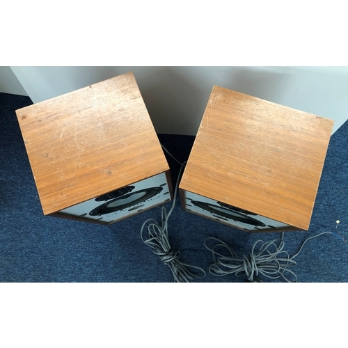 3065 - NOT HELD BY PFW. A pair of Mission 770 speakers, 30cm wide, 27cm deep, 60cm high, with cables (not t... 