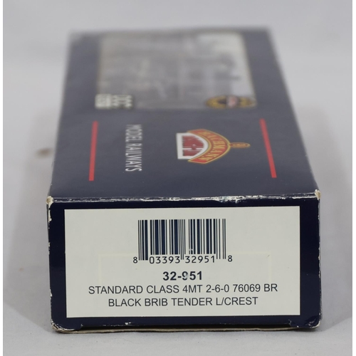 6007 - A Bachmann Standard Class 4MT2-6076069 PR Black Brib Tender L/Crest 32951 (boxed)