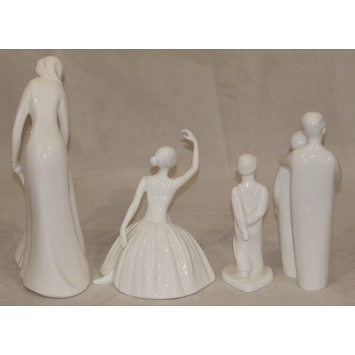 27 - 4 Royal Doulton white figurines, 