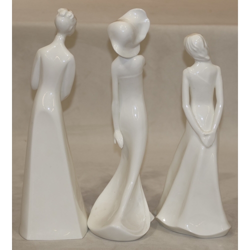 29 - 3 Royal Doulton white figurines, 