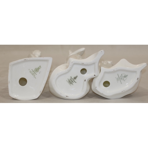 29 - 3 Royal Doulton white figurines, 