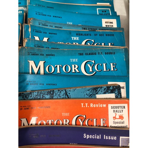 6025 - A large collection of Motorcycle magazines, earliest8th September 1949 to 1993.