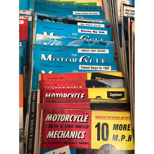 6025 - A large collection of Motorcycle magazines, earliest8th September 1949 to 1993.