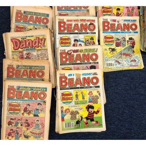 6027 - A large collection of Beano comics dating from 1986, 1987, 1988, 1989, 1990, 1991, a quantity of Com... 