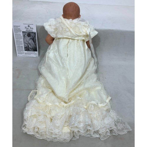 6036 - 3 Danbury Mint Collector's dolls, The Prince George Toddler Doll with Teddy bear, The Royal Baby Chr... 