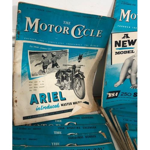 6025 - A large collection of Motorcycle magazines, earliest8th September 1949 to 1993.