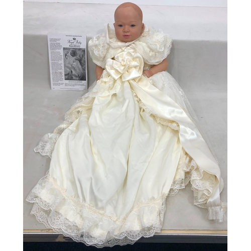 6036 - 3 Danbury Mint Collector's dolls, The Prince George Toddler Doll with Teddy bear, The Royal Baby Chr... 
