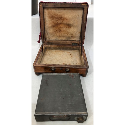 6043 - A heavy brass pan, 31.5cm diameter, 35cm high overall, a warming footstool with tapestry top and met... 