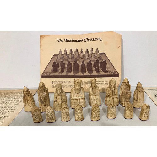 6045 - British Museum Isle of Lewis Chess sets (both in white) Stephen Hudson hand cast reproductions