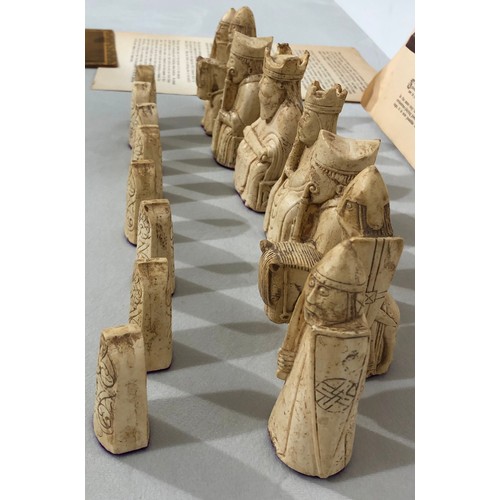 6045 - British Museum Isle of Lewis Chess sets (both in white) Stephen Hudson hand cast reproductions