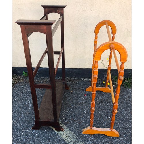 6046 - 2 towel rails, tallest,  89cm high, 27.5cm deep, 69.5cm wide, smaller rail, 78.5cm high, 70.5cm wide... 