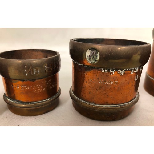 6058 - A collection of 8 Israeli miniature patinated brass biblical figurines each marked with label to bas... 