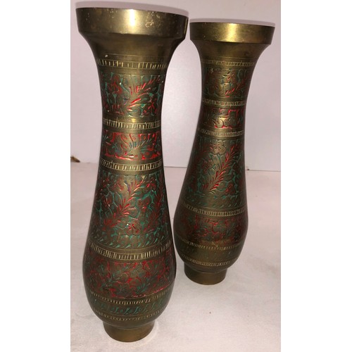 6058 - A collection of 8 Israeli miniature patinated brass biblical figurines each marked with label to bas... 