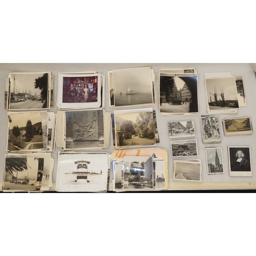 631 - A quantity of various postcards and black and white photographs etc.
