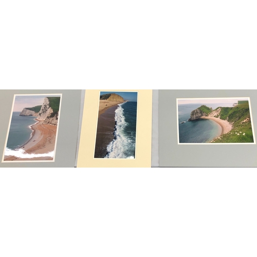 6130 - A portfolio of 16 coloured coastal photographs by Graham Habbin, all labelled to reverse