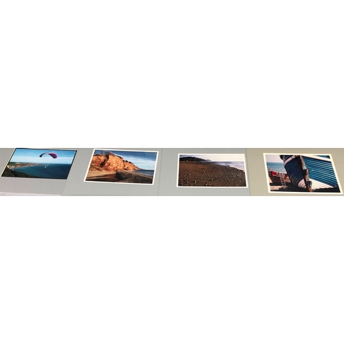 6130 - A portfolio of 16 coloured coastal photographs by Graham Habbin, all labelled to reverse