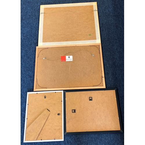 6112 - 4 various aviation prints, largest, 32.5 x 45.5cm, all framed.