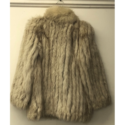 7008 - A vintage ladies silver mink jacket with grey lining, size approx. UK 8/10.