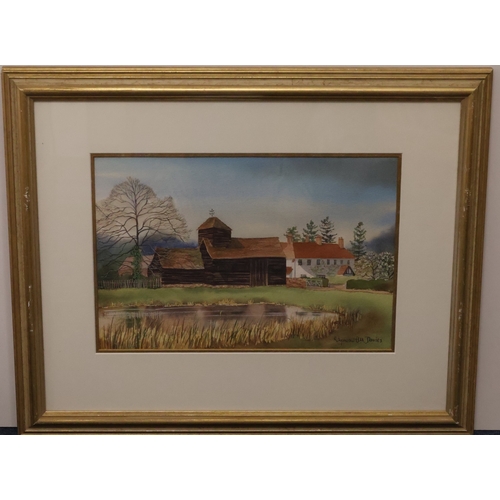 106 - Raymond E M Davies, watercolour, 22.5cm x 34cm, 