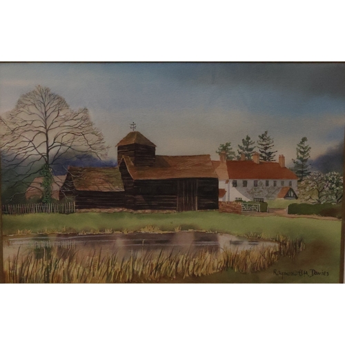 106 - Raymond E M Davies, watercolour, 22.5cm x 34cm, 