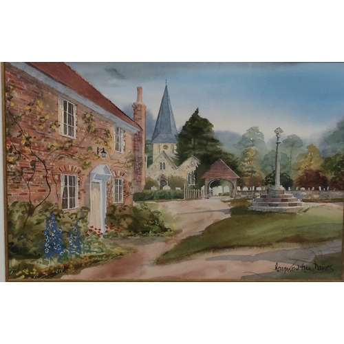107 - Raymond E M Davies, watercolour, 22.5cm x 34cm, 