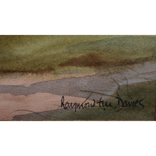 107 - Raymond E M Davies, watercolour, 22.5cm x 34cm, 