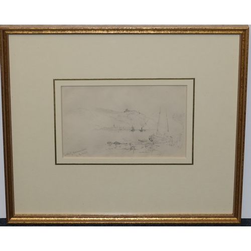 110 - Charles Rowbotham (1877-1914), pencil sketch, 10.5 x 17.5cm, 