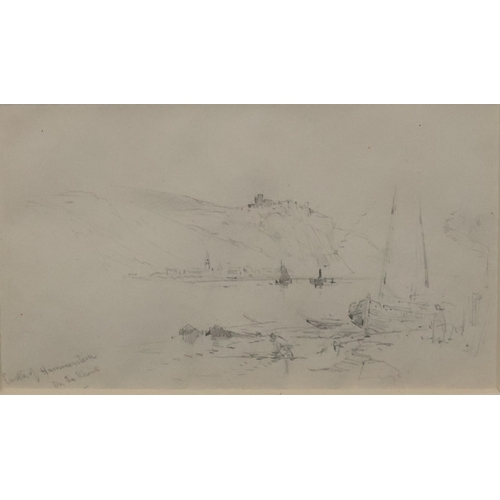110 - Charles Rowbotham (1877-1914), pencil sketch, 10.5 x 17.5cm, 