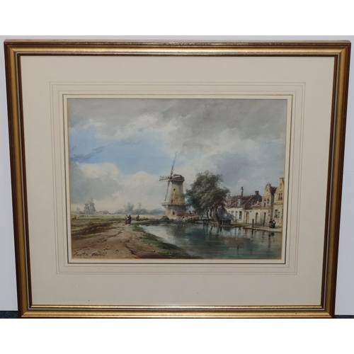 123 - Pierre Justin Ouvrie (French 1806-1879), watercolour, 23cm x 29cm, 