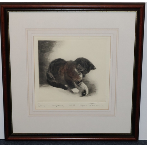 124 - Kurt Meyer-Eberhardt (1895-1977), signed coloured engraving, 27cm x 27cm, 