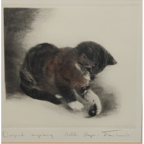 124 - Kurt Meyer-Eberhardt (1895-1977), signed coloured engraving, 27cm x 27cm, 