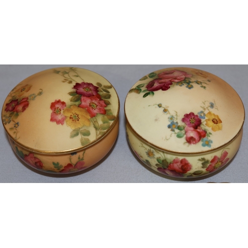 66 - A pair of Coalport small rectangular scallop shaped pin dishes with multi-coloured castle and river ... 