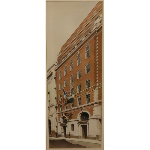 190 - A Continental watercolour, 55cm x 19cm, 