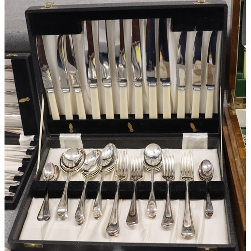 A quantity of various silver-plated flatware.