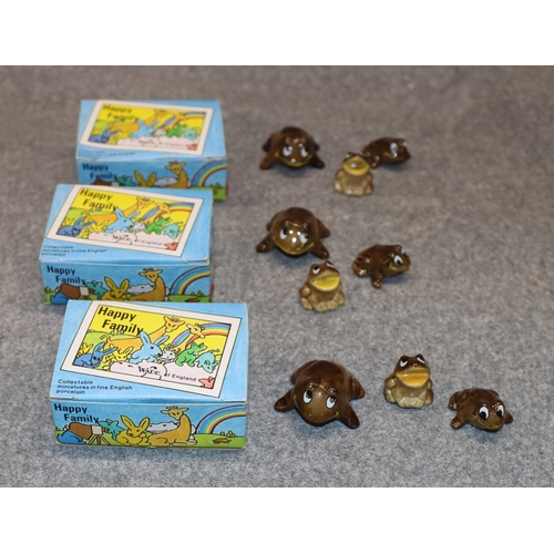 3 sets of Wade The Happy Family Series figures in original boxes each ...