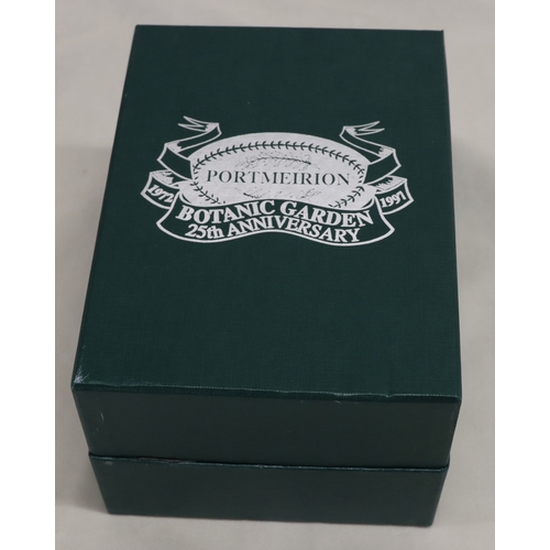3002 - A Portmeirion Botanic Garden 25th Anniversary vase, 17cm high, boxed, 2 other Portmeirion vases, 21c... 