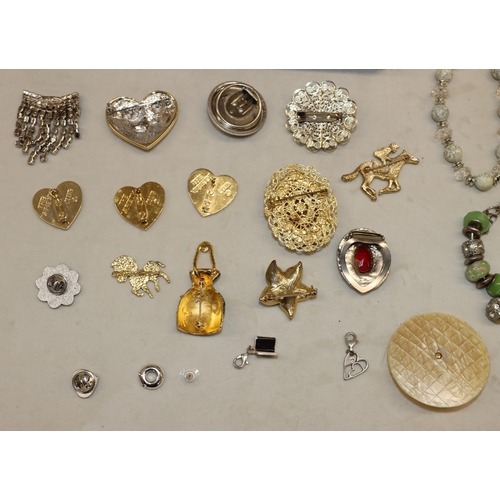 3022 - A quantity of various costume jewellery earrings, bracelets and brooches.