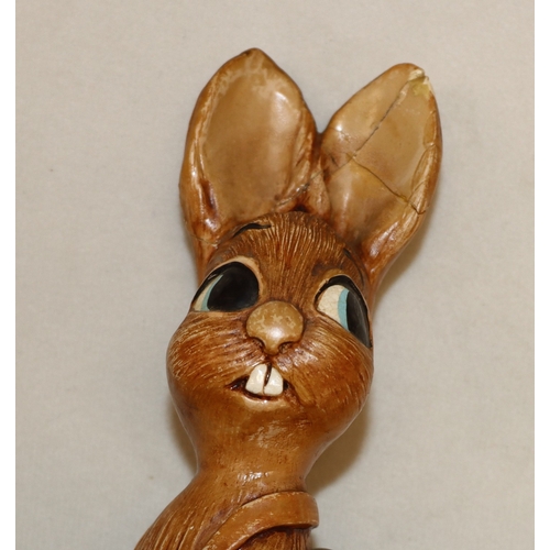 3034 - 11 Pendelfin rabbits, Father Rabbit, 20cm high, Squeezy, Peeps, Lucy Pocket, Duffy, Rocky, Wakey, Tw... 