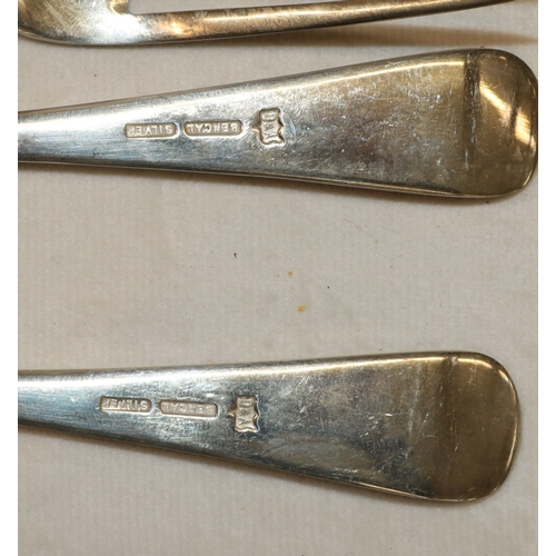 3050 - A set of 12 forks marked Bengal Silver D & A and a quantity of various silver plated and stainless s... 
