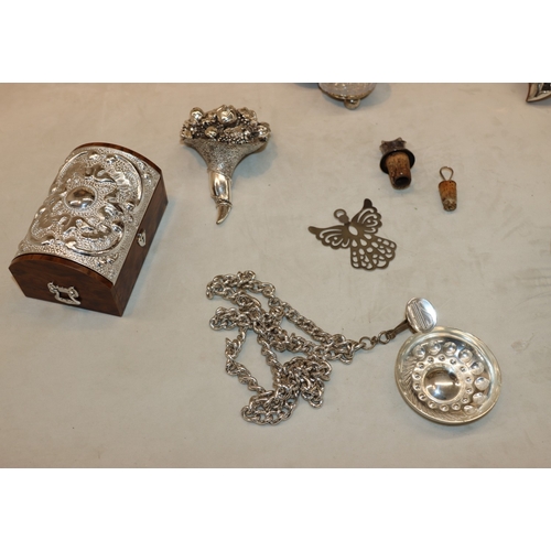 3051 - A pair of silver-plated 3-light candlesticks, 25.5cm high, various other plated candlesticks, coffee... 