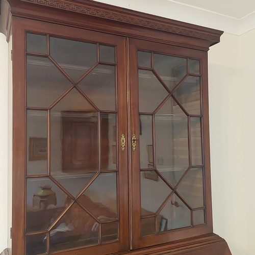 3028 - THIS LOT IS NOT HELD BY PFW. A George III mahogany bureau bookcase, Base 115cm wide, 60cm deep, top ... 