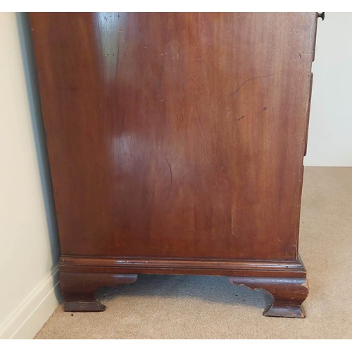 3028 - THIS LOT IS NOT HELD BY PFW. A George III mahogany bureau bookcase, Base 115cm wide, 60cm deep, top ... 