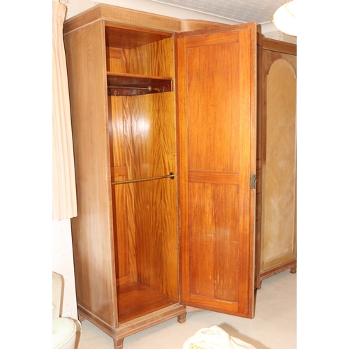 3195 - THIS ITEM IS NOT HELD BY PFW. An early 20th century Maple & Co triple wardrobe with central drawers ... 