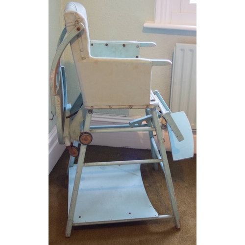 3231 - THIS ITEM IS NOT HELD BY PFW. A vintage 1950s child's high chair/ walker , 54cm wide, 96cm high or 5... 