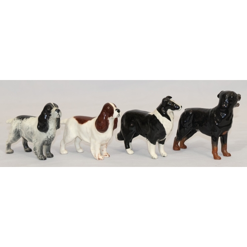 109 - 4 various Beswick figures of dogs, largest 8.2cm high (4)