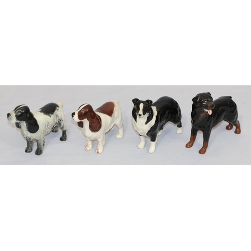 109 - 4 various Beswick figures of dogs, largest 8.2cm high (4)