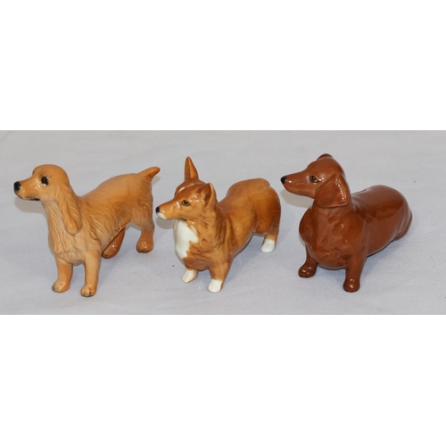 110 - 3 various Beswick figures of dogs, largest 7.5cm high (3)