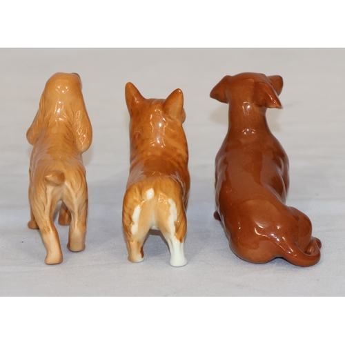 110 - 3 various Beswick figures of dogs, largest 7.5cm high (3)
