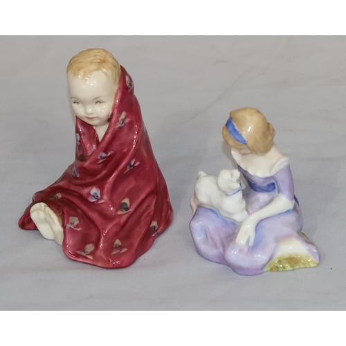 117 - 2 small Royal Doulton figurines, 