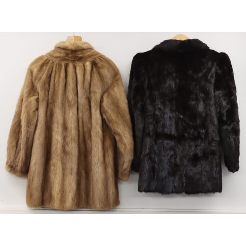 4016 - A light brown McEwen's of Perth short fur coat, approx. size 10, 83cm long, shoulder to cuff, 60cm l... 